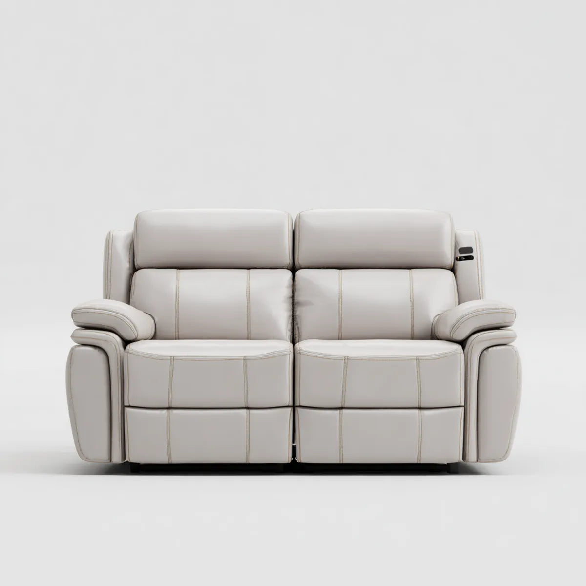 Elektrisches Relaxsofa 2-Sitzer Weiß aus PU-Kunstleder gerade 170 x 95 x 103 cm
