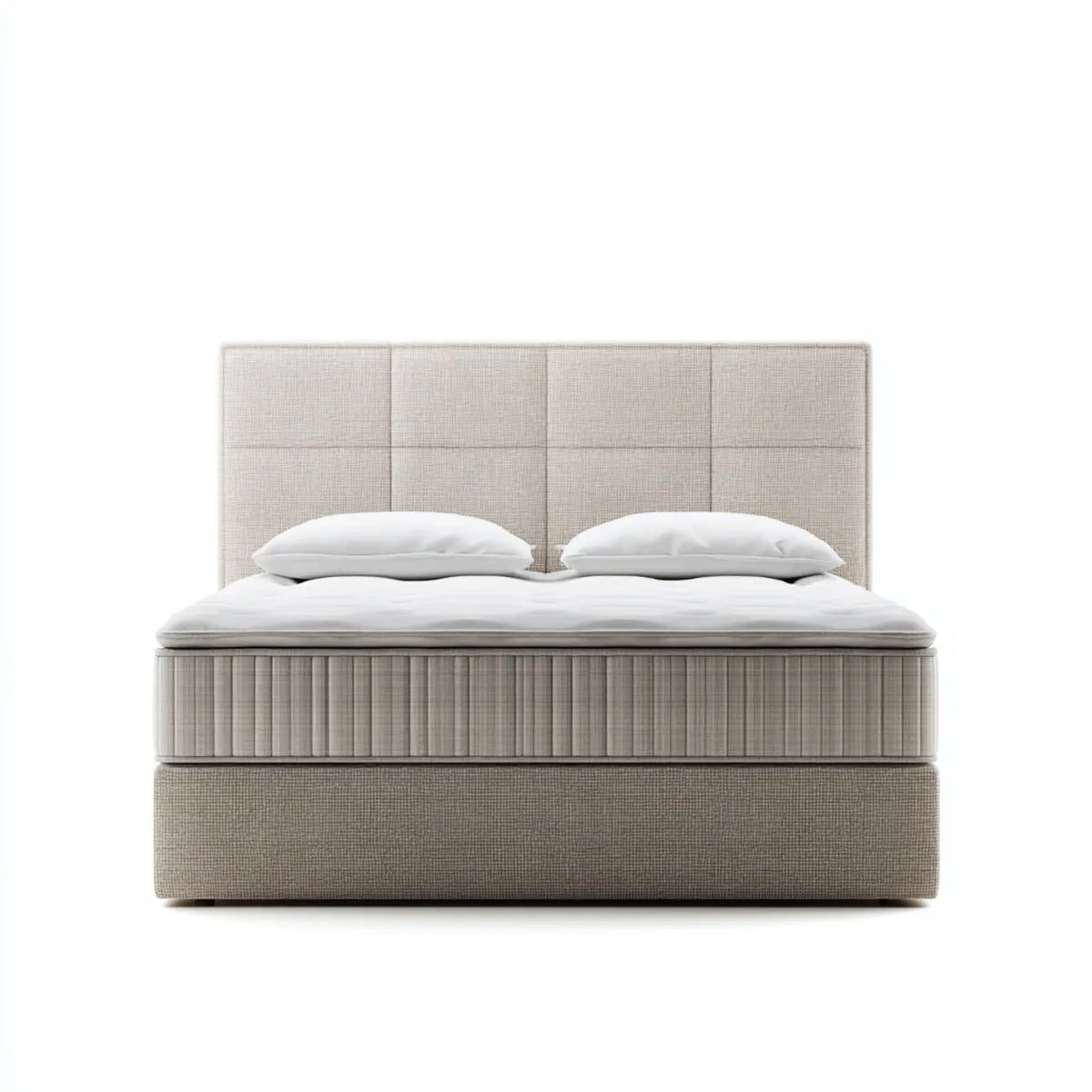 Boxspringbett Beige 180 x 200 cm mit Taschenfederkernmatratze Polyester Rechteckig