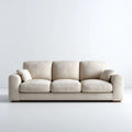 3-Sitzer Sofa Creme 230 x 95 x 85 cm Polyester-Cord rechteckig