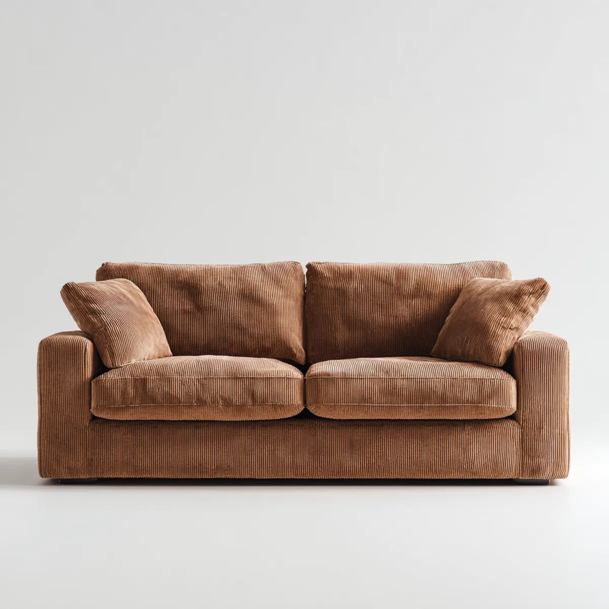 2-Sitzer Sofa Braun 180 x 90 x 85 cm Polyester-Cord Rechteckig