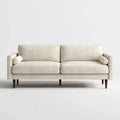 2-Sitzer Sofa Beige 180 x 85 x 82 cm mit Polyesterbezug und Massivholzbeinen